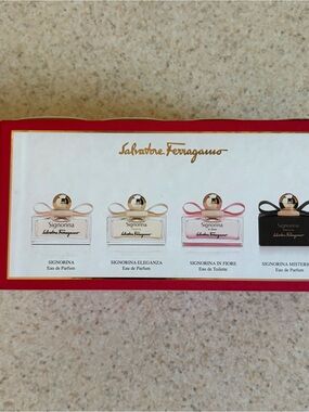 Salvatore Ferragamo Signorina Mini Perfume Set — Pink, Cream, Black